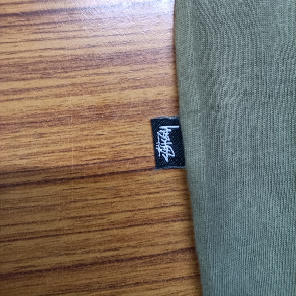 Stussy  Global Roots 50/50 Short Sleeve Tee Dusty Khaki - Picture 9 of 13